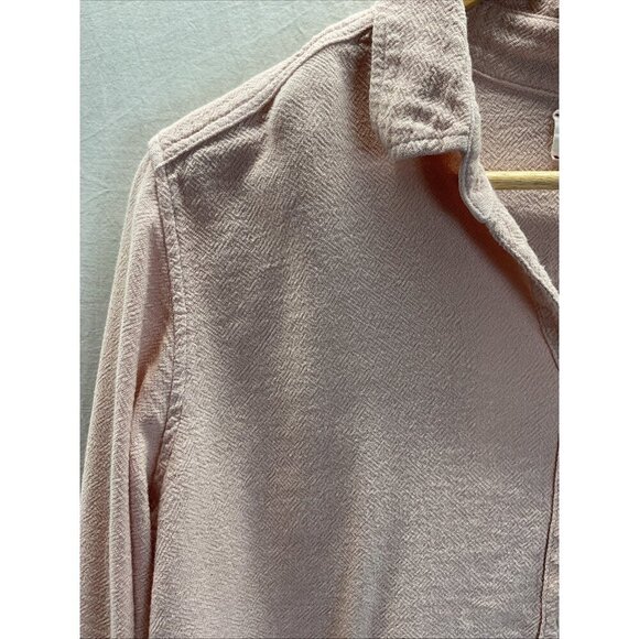 Xirena Textured Pink Button Down Shirt Career Minimalist USA Size M - Picture 2 of 9